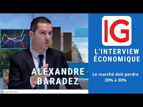 Alexandre Baradez : Le marché doit perdre 20% à 30% | Interview Economique